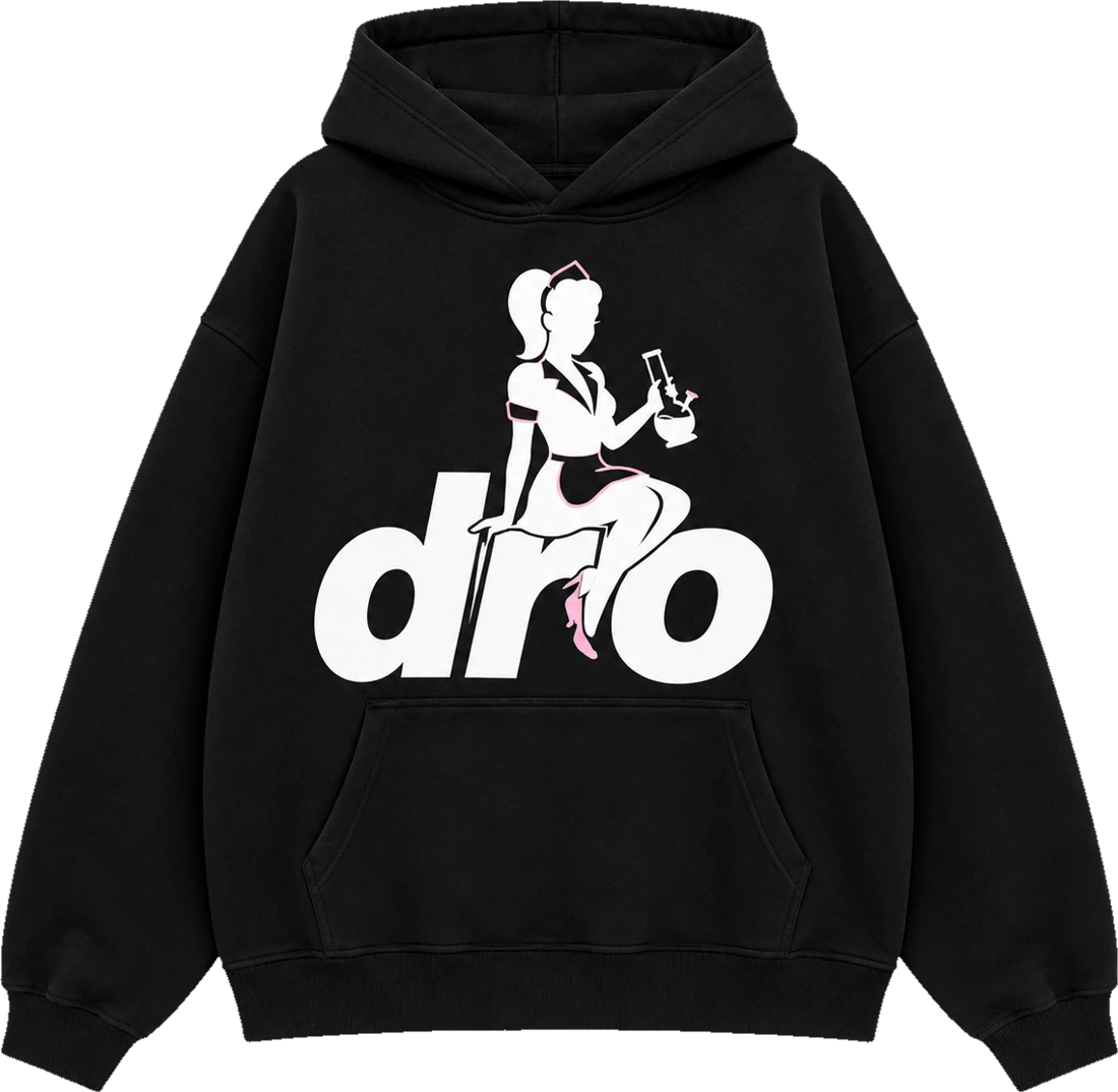 Black Pinup Hoodie, Front