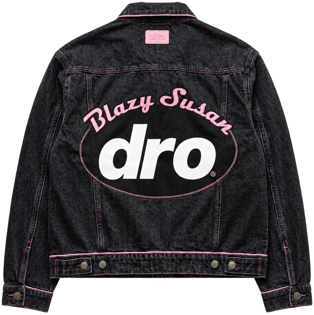 Black Oval Denim Jacket, Back