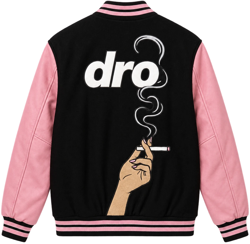 Black Pink Smoke Varsity, Back