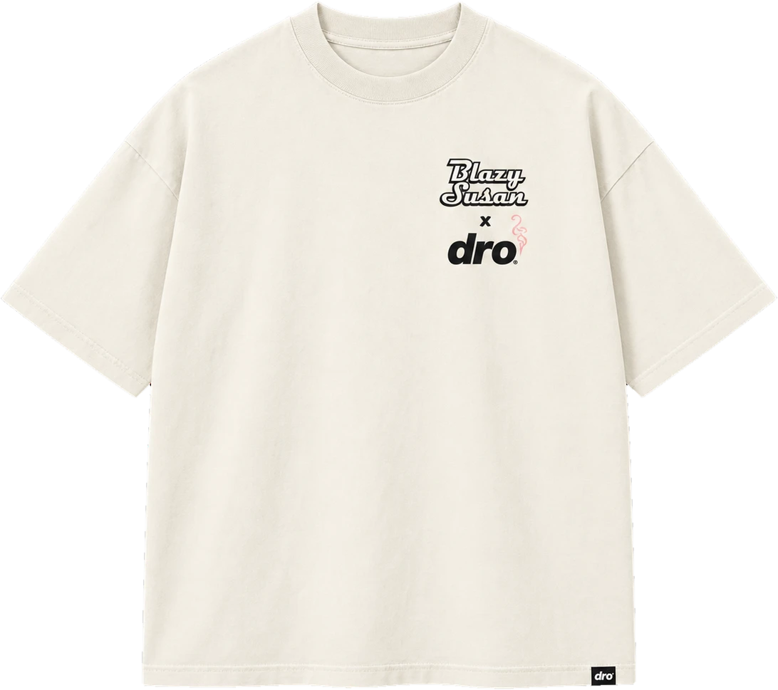 Cream Postage Stamp T-shirt, Front