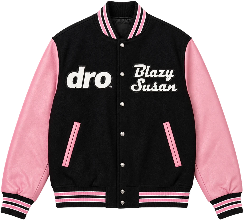 Black Pink Script Varsity, Front