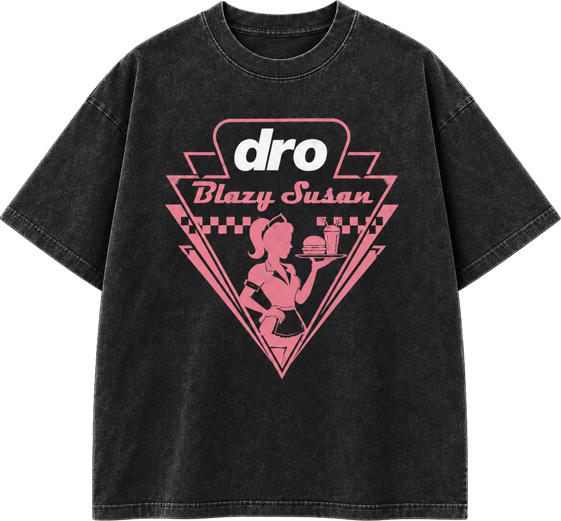 Washed Black Diner T-shirt, Front