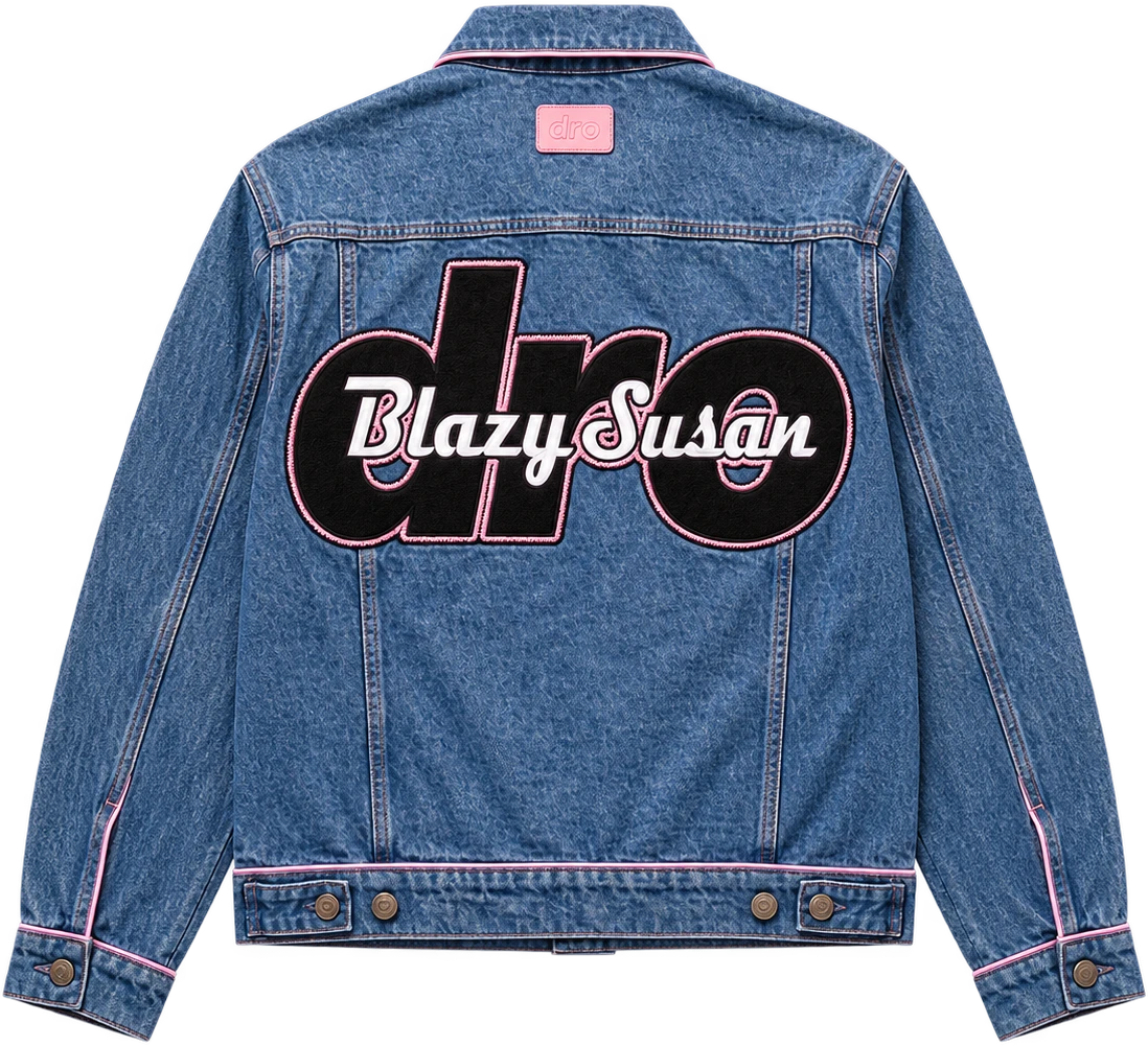 Blue Lockup Denim Jacket, Back