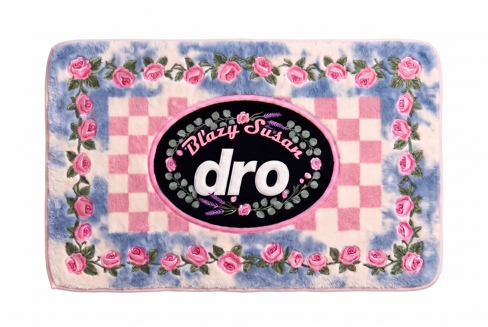 Checkered Floral Rug