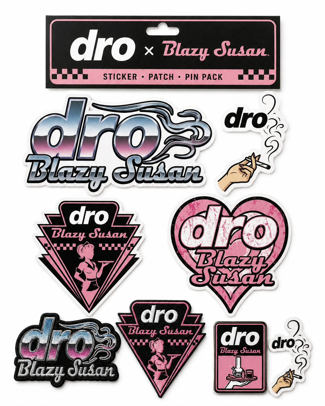 Sticker · Patch · Pin Pack